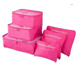 Uninest 6 Pcs Set Packing Cubes for Travel, Lightweight Luggage Organizers Bags for Clothes, Cosmetics, Underwear, Socks, Shoes, Toiletry for Men & Women (Pink)-image-103