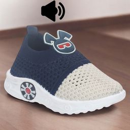 Lil Lollipop Colour Blocked Cartoon Applique Detailed Slip On Musical Shoes - Navy Blue-image-90