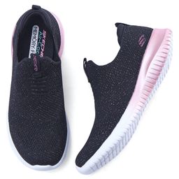Skechers Slip On Casual Shoes Solid Colour - Black-image-12