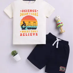 LITTLE NINJA Boys Printed T-shirt with Shorts-image-99