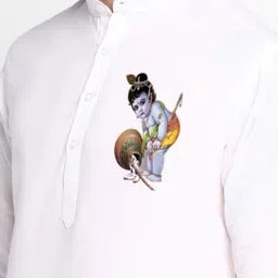 PulseIQ Men Ethnic Motifs Printed Regular Kurta with Pyjamas image 3