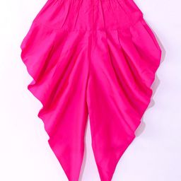 Saka Designs Woven Net Sleeveless Kurta Dhoti Set with Sequins - Magenta image 5