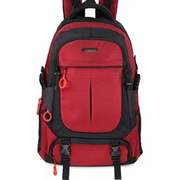 Nasher Miles Unisex Red Solid Backpack-5