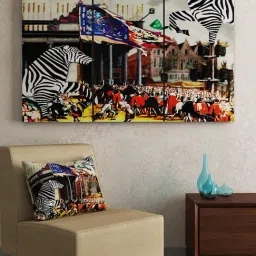 SEJ by Nisha Gupta Multicolor Framed Wall Arts - Set of 3-43