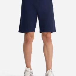 Skechers Navy Cotton Regular Fit Sports Shorts-image-78