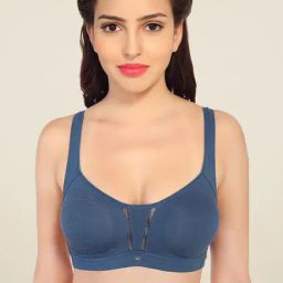 Soie Navy Non Padded Non Wired Seamless Bra-picture-42