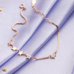 Zavya 925 Sterling Silver Starlight Splendor Rose Flexible fit Bracelet For Women-image-62