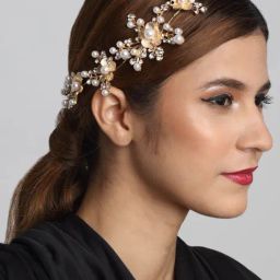 YouBella Gold Plated Hair Band-17