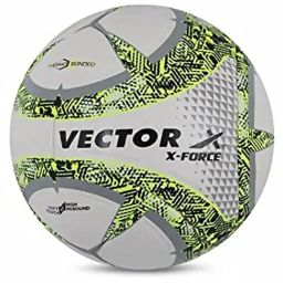 Vector X Thermo Bonded X-FORCE Dotted Grain PU Textured Football (White & Green) Size - 5-18