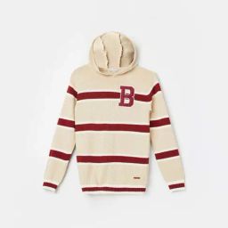 Fame Forever by Lifestyle Beige & Maroon Striped Regular Fit Sweater-image-21