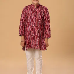 The Mini Trunk Boys Abstract Printed Kurta with Pyjama-3