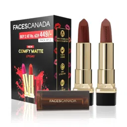 FACES CANADA Comfy Matte Creme Lipstick Combo, Pack of 2 image 1