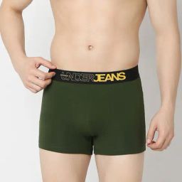 Underjeans By Spykar Assorted Cotton Regular Fit Trunks - Set Of 2-picture-37
