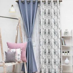 Ariana Grey & White Polycotton Door Curtains - Set of 2-image-42