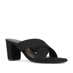 Inc.5 Women's Black Cross Strap Sandals image 1