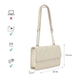 Fastrack CL7 Beige Textured Small Sling Handbag image 4
