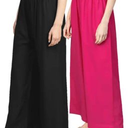 N-Gal Multicolor Flared Fit Palazzos (Pack Of 2)-image-42