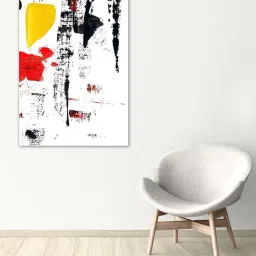 999store White & Black Abstract Knife Panel Canvas Painting-44