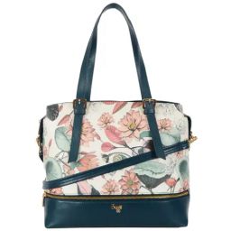 Baggit Teal Printed Medium Tote Handbag-image-63