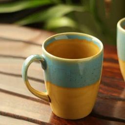 ExclusiveLane 'River Rims' Studio Pottery Glazed Coffee Mug In Ceramic (330 ML, Microwave Safe)-image-21