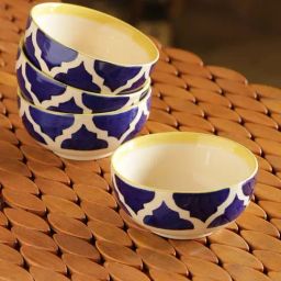 ExclusiveLane 'Four Mediterranean Bowls' Handpainted Serving Bowls In Ceramic (Set Of 4)-image-57