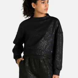 Puma Fashion Luxe Embossed Black Polyester Print T-Shirt-image-35