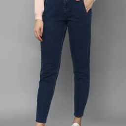Allen Solly Navy Cotton Mid Rise Jeans-image-55