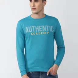 Van Heusen Blue Slim Fit Printed SweatShirt-picture-36
