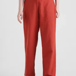 Only Red Slim Fit High Rise Pants image 1