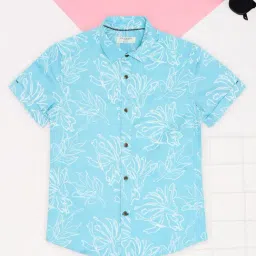Pantaloons Junior Boys Aqua Shirt-image-93