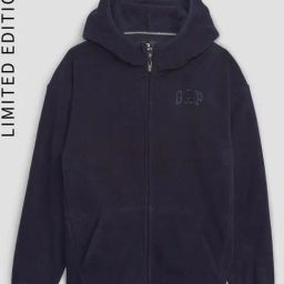 GAP Boys Navy Blue Polyester Embroidered Hoodie-image-68