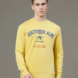 Red Tape Yellow Cotton Polyblend Graphic Regular Fit Sweatshirt And Hoodies-image-79