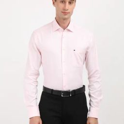 Tommy Hilfiger Light Pink Cotton Regular Fit Shirt-picture-31