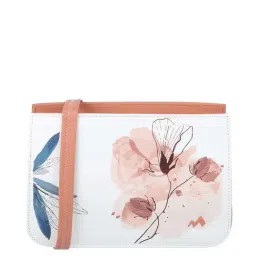 Metro Peach Printed Medium Sling Handbag-image-41