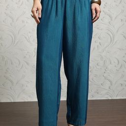 Vishudh Women Ethnic Motifs Printed Regular Kurta with Trousers & With Dupatta image 5