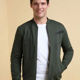 Allen Solly Men Cotton Printed Mandarin Collar Front-Open Sweatshirt-picture-32