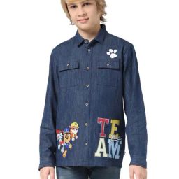 Jack & Jones Junior Blue Cotton Printed Full Sleeves Shirt-picture-19