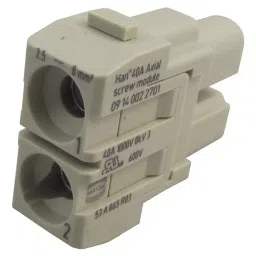 Harting Heavy Duty Connector Inserts / Modules INSERT, FEMALE, 40 A AXIAL, SCREW, 0914 002 2701-99