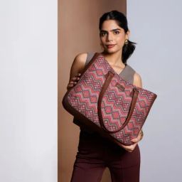 ZOUK Gwalior Weaves Printed Tote Handbag-image-7