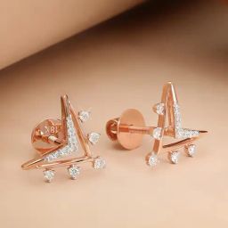 Malabar Gold and Diamonds 18k Rose Gold Stud Earrings-image-54