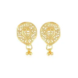 DIVASTRI Gold-Plated Artificial Beads Contemporary Shaped Drop Earrings-image-86