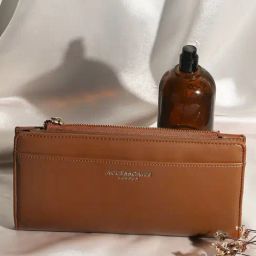 Accessorize London Agnes Tan Solid Bi-Fold Wallet for Women-image-21