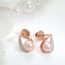 Malabar Gold and Diamonds 18k Rose Gold Stud Earrings-image-50
