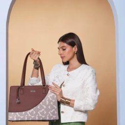 ZOUK Aravalli Abstract Printed Tote Handbag-image-1