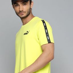 Puma Essentials+ Tape Brand Logo Printed Pure Cotton T-shirt-image-85
