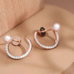 Malabar Gold and Diamonds 18k Rose Gold Stud Earrings-16