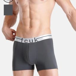 FCUK Grey Polyamide Solid Trunks Pack of 2-picture-11