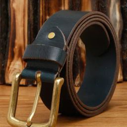 Louis Stitch Blue Leather Casual Belt for Men-image-99