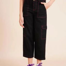 VERO MODA GIRL Black Straight Fit Pants-image-5