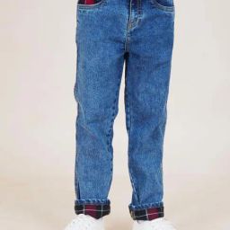 Kiddopanti Boys Blue Solid Jeans-image-67